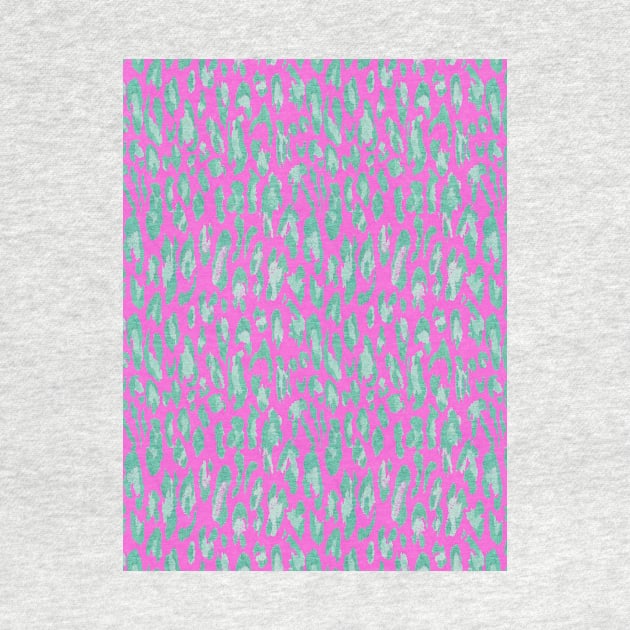 Animal skin leopard pink pop by Remotextiles